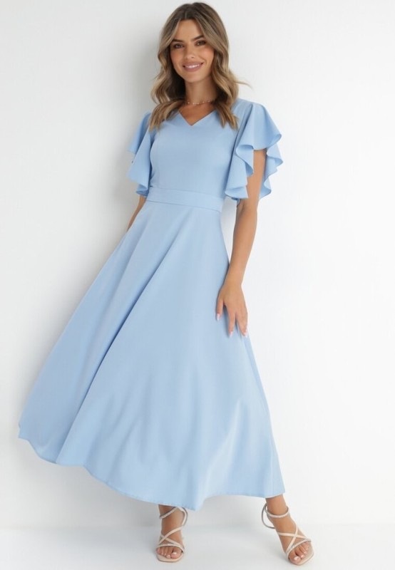 Niebieska sukienka na wesele 2023