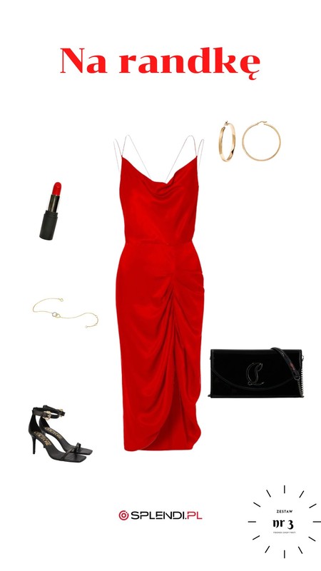 Czerwona sukienka na randkę - stylizacja