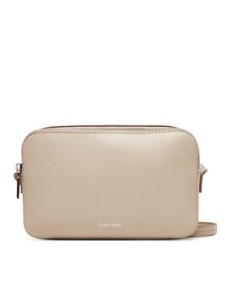 Calvin Klein Torebka Foil Logo Elongated Camera Bag LV04F3276G Beżowy