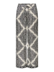 ONLY Spodnie w kolorze beżowo-czarnym rozmiar: XS/L32