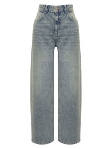 trendyol Dżinsy - Comfort fit - w kolorze szarym rozmiar: 42