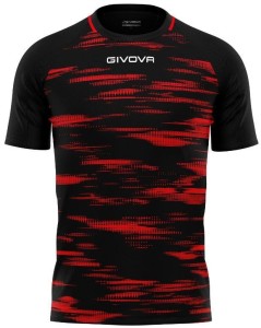 Koszulka sportowa Givova Pixel czarno-czerwona 2xl