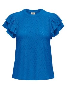 JDY Bluzka Carla 15351452 Niebieski Regular Fit