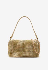 Złota Mała Torebka w Cyrkonie z Paskiem i Łańcuszkiem Volaria