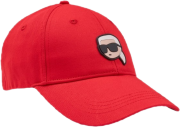 KARL LAGERFELD Czerwona czapka z daszkiem Ikon Cap