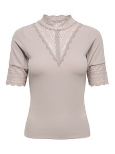 ONLY Bluzka Tilde 15335353 Beżowy Slim Fit