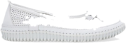 AŻUROWE BALERINY Z KOKARDĄ 400155 WHITE