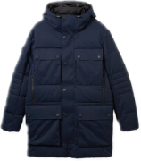 Tom Tailor Kurtka puchowa 1037359 Granatowy Regular Fit