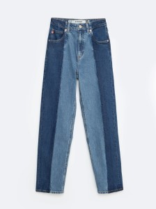 Jeansy damskie dwukolorowe niebieskie Avril 491