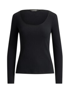 LAUREN RALPH LAUREN Bluzka 200980145005 Czarny Slim Fit