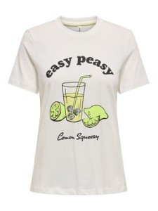 ONLY T-Shirt Kita 15349150 Biały Regular Fit