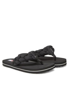Tommy Jeans Japonki Braided Thong Beach Sandal EN0EN02877 Czarny
