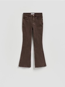 Jeansy flare z krótszą nogawką - dark grey jeans