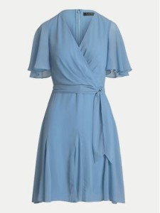 LAUREN RALPH LAUREN Sukienka koktajlowa 250938944003 Niebieski Regular Fit