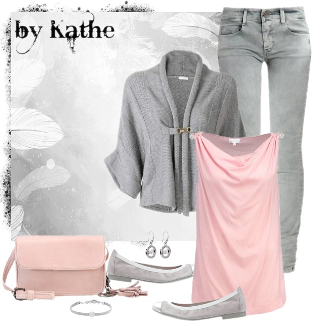 Light grey and rose