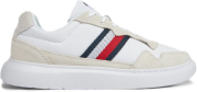 Tommy Hilfiger Sneakersy Light Cupsole Lth Mix Stripes FM0FM04889 Biały