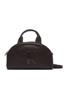 Calvin Klein Torebka Bold Ck Dome Crossbody LV04F3895G Brązowy ciemny