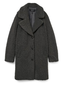 Vero Moda Płaszcz pluszowy w kolorze antracytowym rozmiar: M