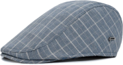 Lekki, Męski Kaszkiet Bawełniany - Pako Jeans - w Kratkę, Niebieski
