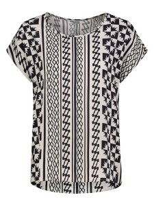 Sublevel Bluzka w kolorze kremowo-granatowym rozmiar: XS