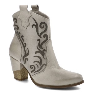 Botki damskie Exquisite, eleganckie i na obcasie, brązowe, 1145-Rusic-23