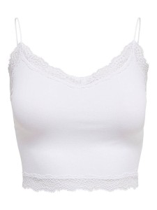 ONLY Top w kolorze białym rozmiar: L/XL