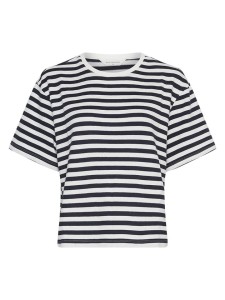 MOSS COPENHAGEN Koszulka "Kemba Bahara" w kolorze czarno-białym rozmiar: XS/S