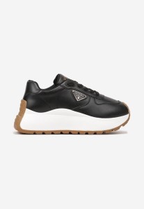 Czarne Sneakersy Vices na Grubej Podeszwie z Metaliczną Ozdobą Nelastra