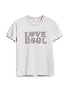 Desigual T-Shirt Love Dsgl 25SWTK10 Szary Regular Fit