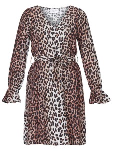 SisterS point Sukienka w kolorze brązowo-czarno-białym rozmiar: L