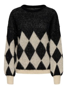 ONLY Sweter w kolorze czarno-kremowym rozmiar: XS