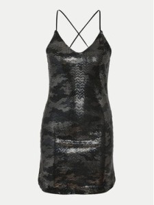 Noisy May Sukienka koktajlowa Shimmer 27032000 Czarny Slim Fit