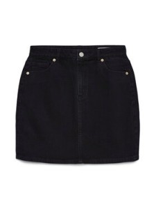 Vero Moda Spódnica jeansowa Tessa 10301536 Czarny Regular Fit