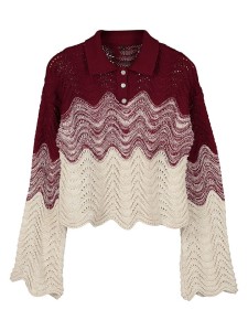 trendyol Sweter w kolorze kremowo-bordowym rozmiar: S