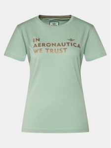 Aeronautica Militare T-Shirt 241TS2233DJ510 Zielony Regular Fit