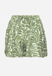 Zielone Szorty w Geometryczny Wzór Reviare