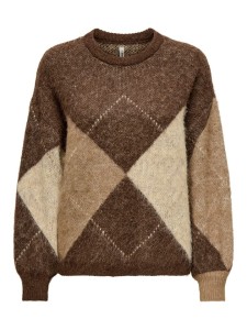 ONLY Sweter w kolorze brązowo-beżowym rozmiar: XS