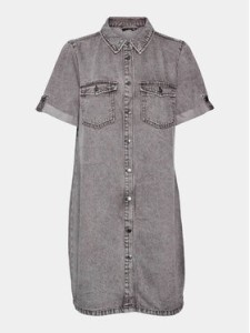 Vero Moda Sukienka jeansowa Jennie 10309665 Szary Regular Fit