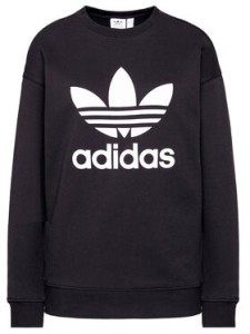 adidas Bluza Trefoil Crew FM3272 Czarny Regular Fit