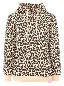 Zwillingsherz Bluza "Leo Allover" w kolorze beżowym rozmiar: L/XL