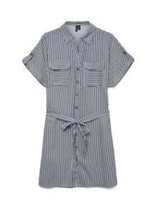 Vero Moda Sukienka koszulowa Bumpy 10325828 Granatowy Loose Fit