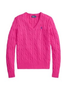 Polo Ralph Lauren Sweter 211971870509 Różowy Slim Fit
