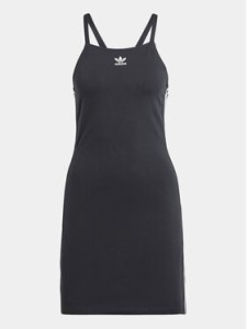 adidas Sukienka letnia 3-Stripes IU2426 Czarny Slim Fit