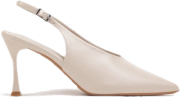 Beżowe Sandały na Szpilce w Stylu Slingback Delaneta