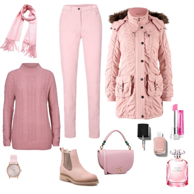 Jak nosić kolor różowy zimą?