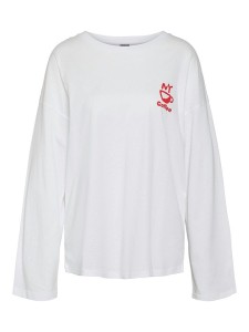 Noisy may Koszulka "Noisy may" w kolorze biało-czerwonym rozmiar: S