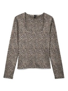Vero Moda Bluzka Million 10334613 Beżowy Regular Fit