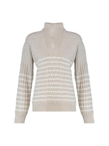 trendyol Sweter w kolorze beżowo-białym rozmiar: S