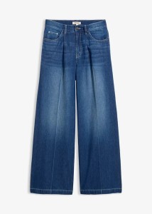 Jeansy super wide leg palazzo, mid waist