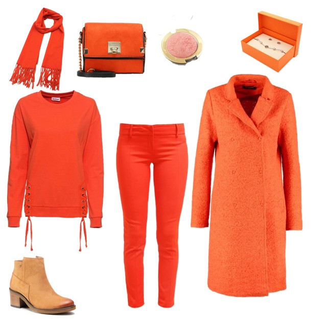 Modne stylizacje: pomarańczowy płaszcz w roli głównej!